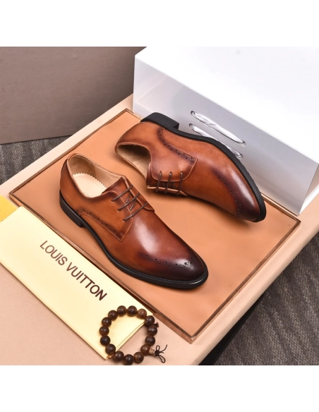 Louis Vuitton leather shoes 075,Louis Vuitton Leather Shoes,LOUIS VUITTON Sneakers,Business Shoes