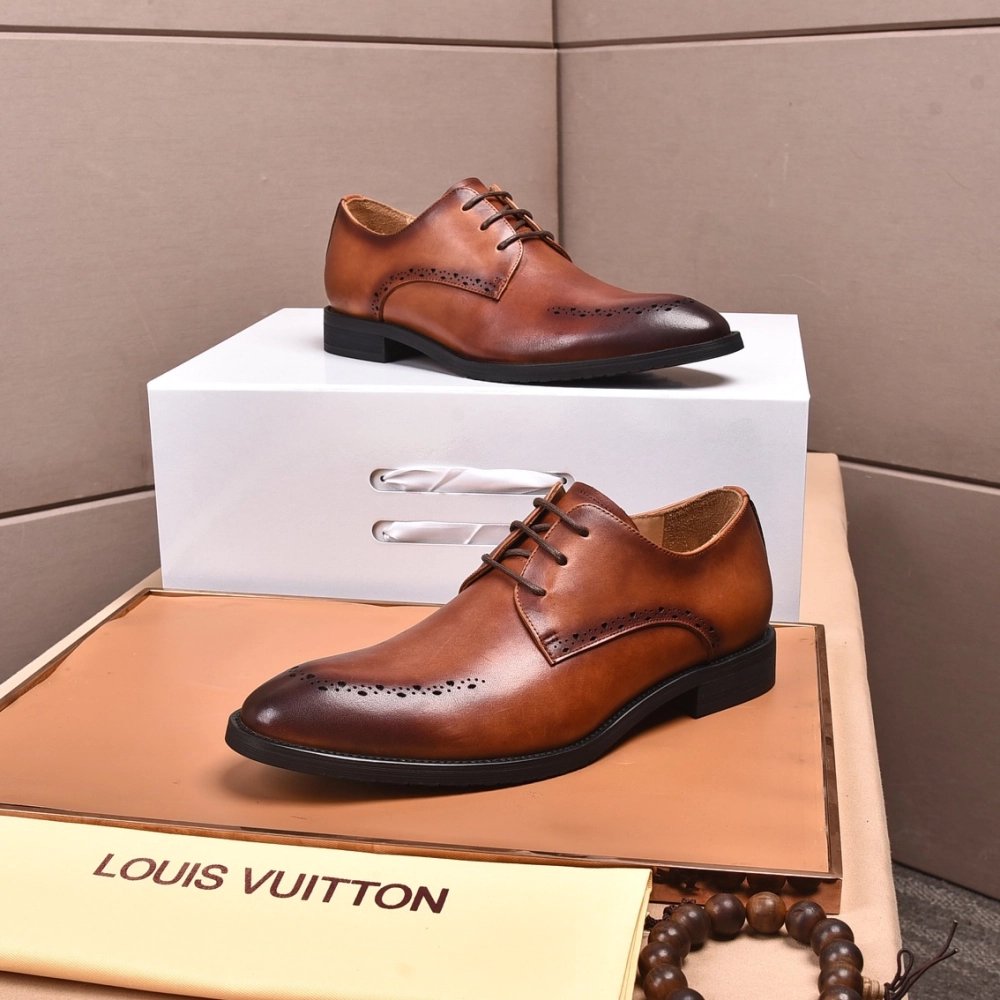 Louis Vuitton leather shoes 075,Louis Vuitton Leather Shoes,LOUIS VUITTON Sneakers,Business Shoes