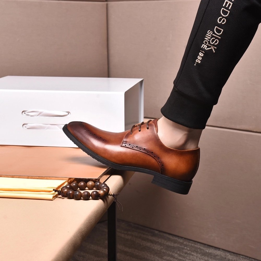 Louis Vuitton leather shoes 075,Louis Vuitton Leather Shoes,LOUIS VUITTON Sneakers,Business Shoes