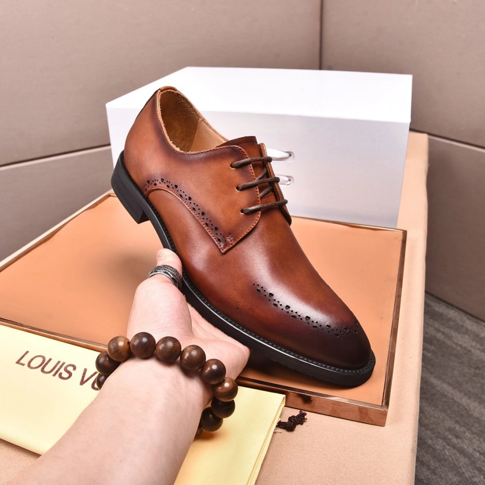 Louis Vuitton leather shoes 075,Louis Vuitton Leather Shoes,LOUIS VUITTON Sneakers,Business Shoes