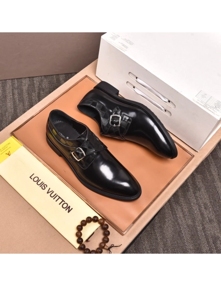 Louis Vuitton leather shoes 078,Louis Vuitton Leather Shoes,LOUIS VUITTON Sneakers,Business Shoes
