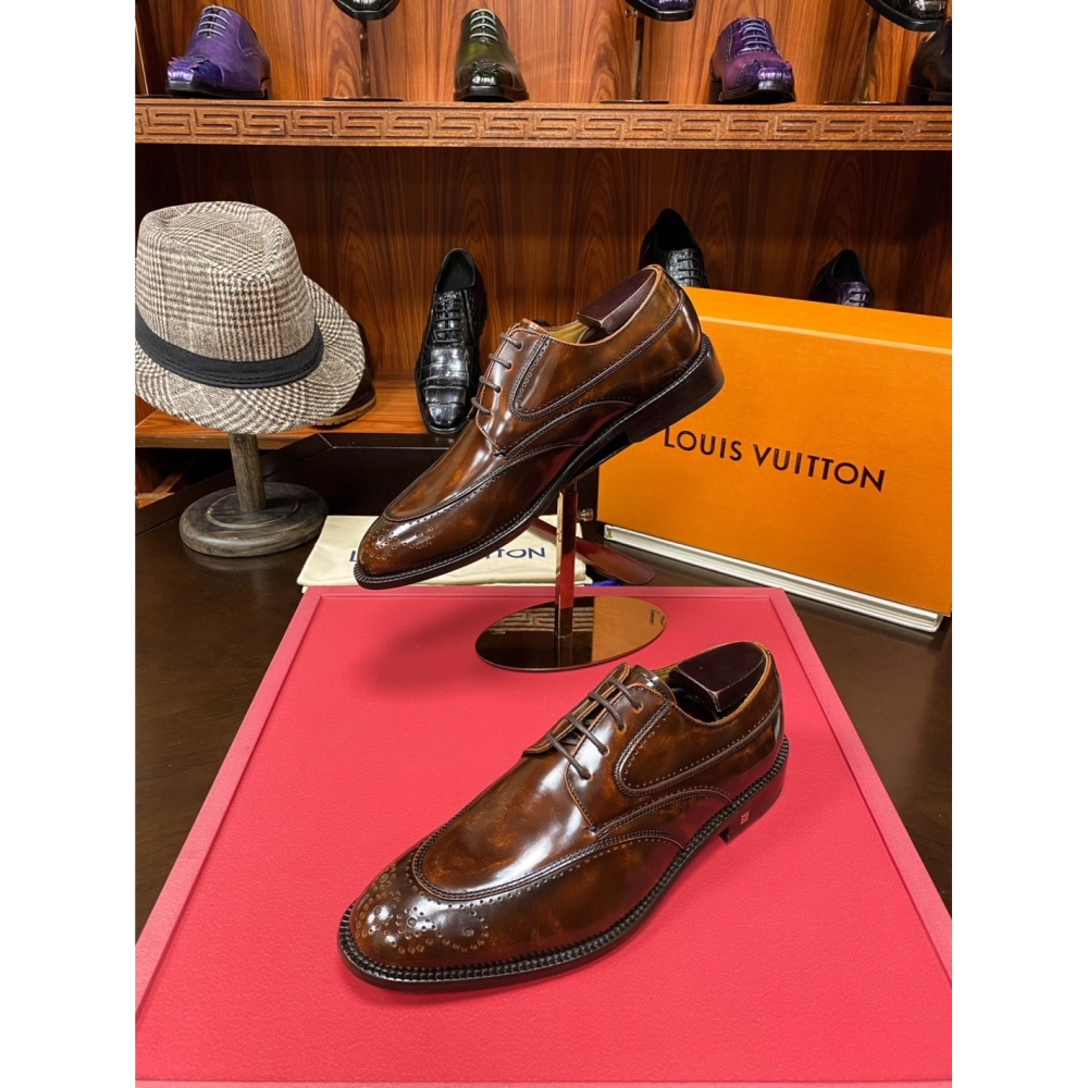 Louis Vuitton leather shoes 081,Louis Vuitton Leather Shoes,LOUIS VUITTON Sneakers,Business Shoes