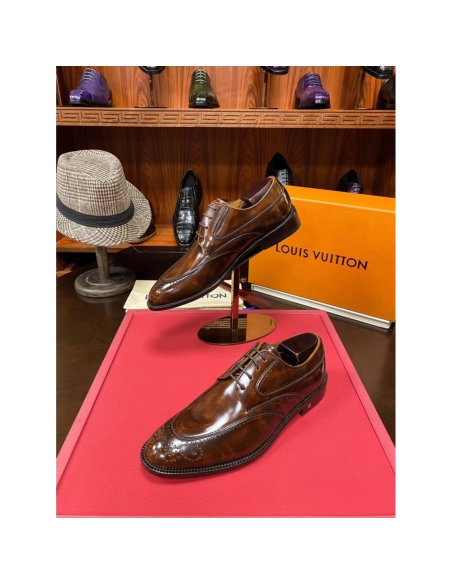 Louis Vuitton leather shoes 081,Louis Vuitton Leather Shoes,LOUIS VUITTON Sneakers,Business Shoes