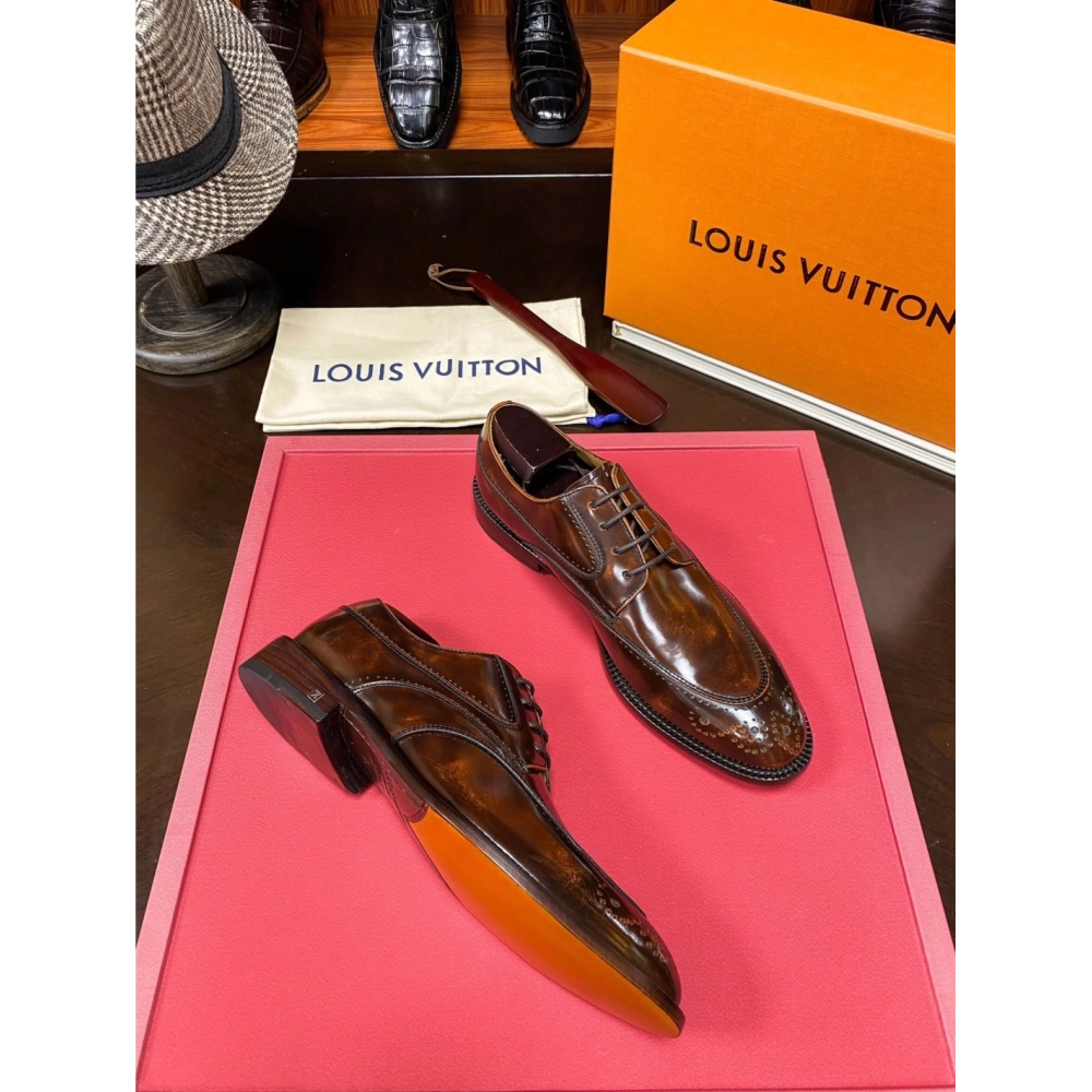 Louis Vuitton leather shoes 081,Louis Vuitton Leather Shoes,LOUIS VUITTON Sneakers,Business Shoes