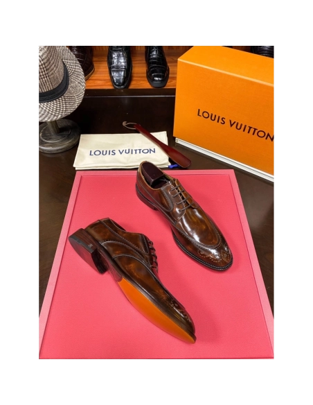 Louis Vuitton leather shoes 081,Louis Vuitton Leather Shoes,LOUIS VUITTON Sneakers,Business Shoes