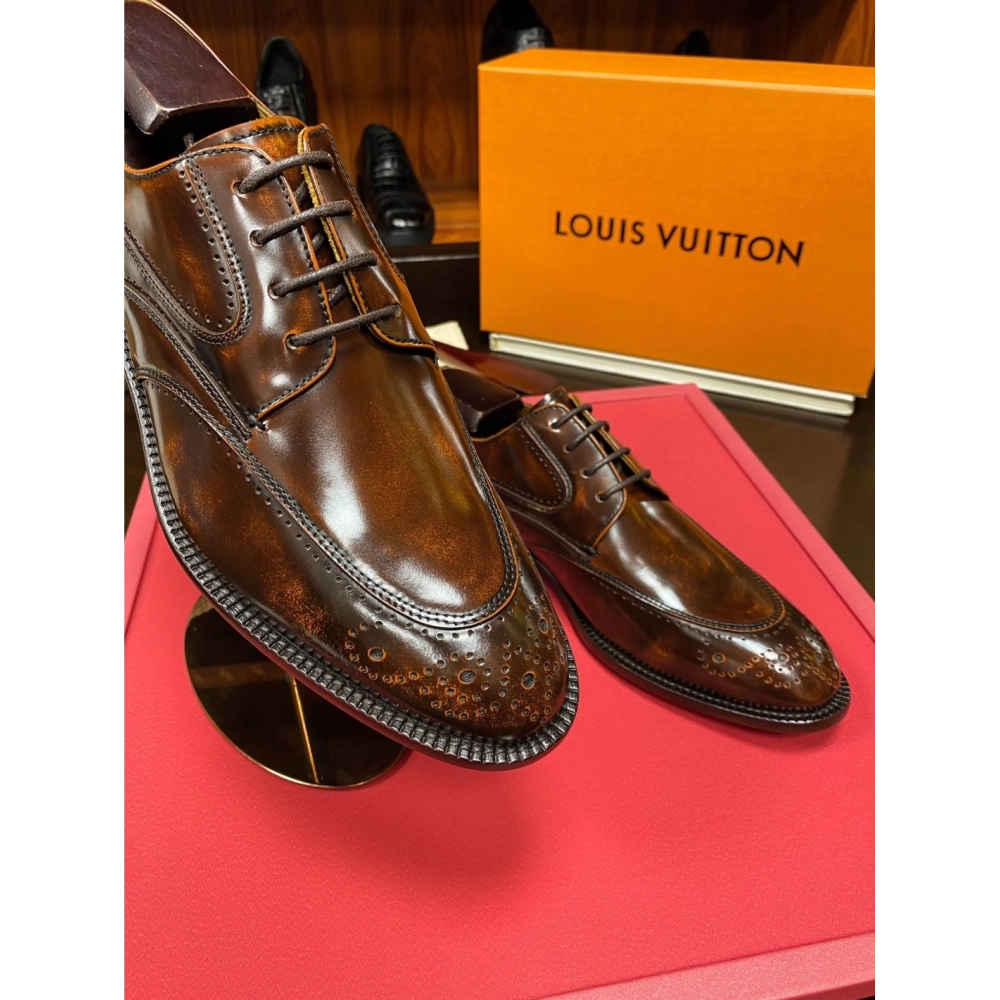 Louis Vuitton leather shoes 081,Louis Vuitton Leather Shoes,LOUIS VUITTON Sneakers,Business Shoes