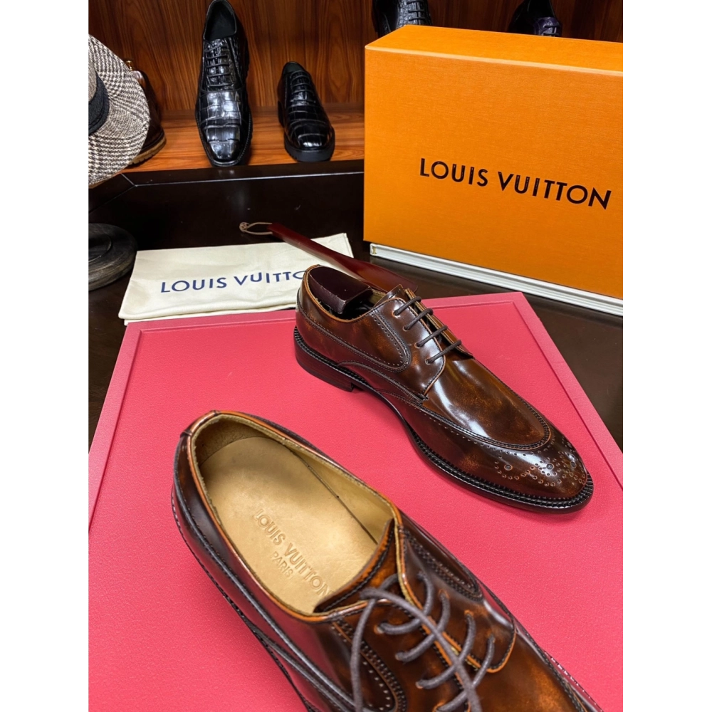 Louis Vuitton leather shoes 081,Louis Vuitton Leather Shoes,LOUIS VUITTON Sneakers,Business Shoes