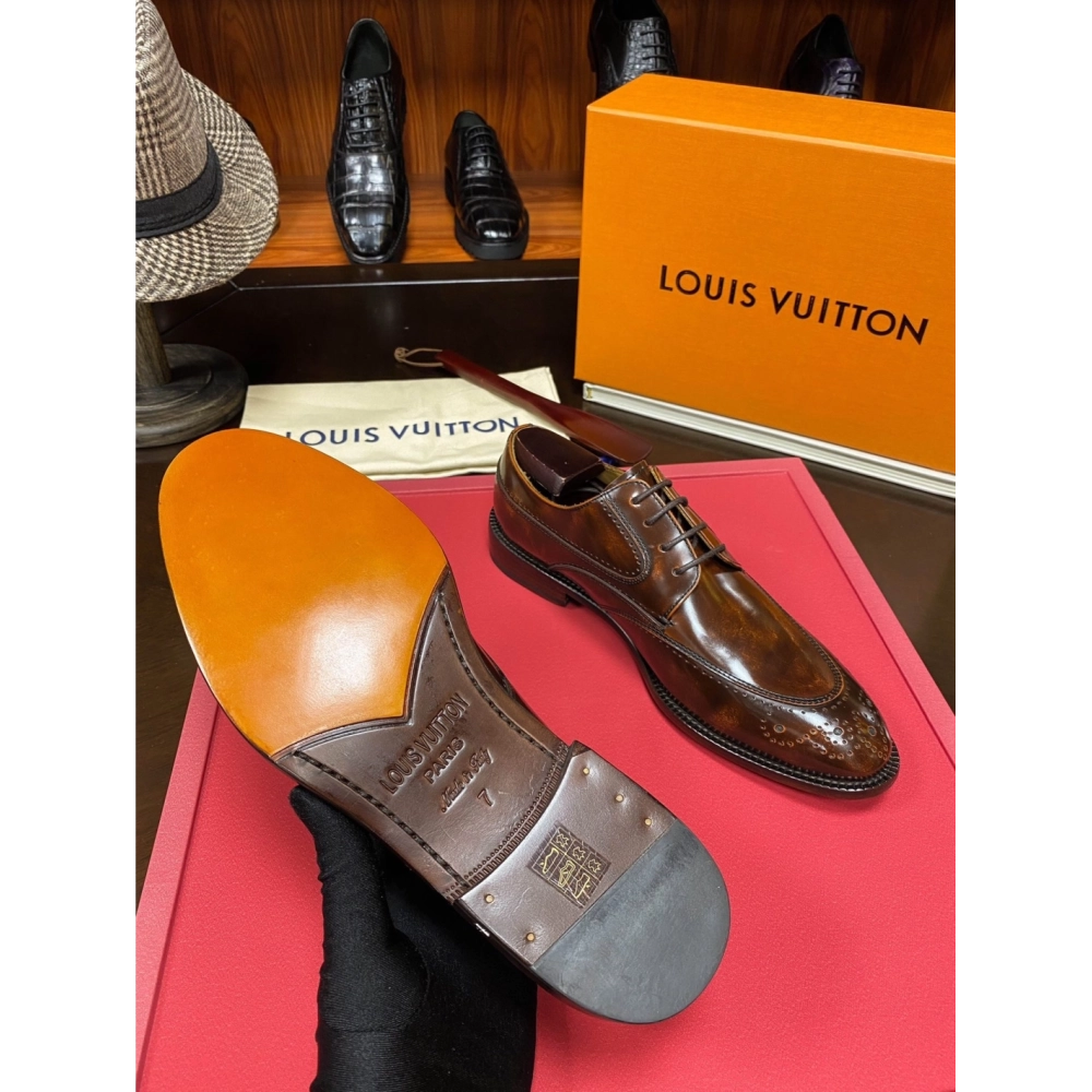 Louis Vuitton leather shoes 081,Louis Vuitton Leather Shoes,LOUIS VUITTON Sneakers,Business Shoes