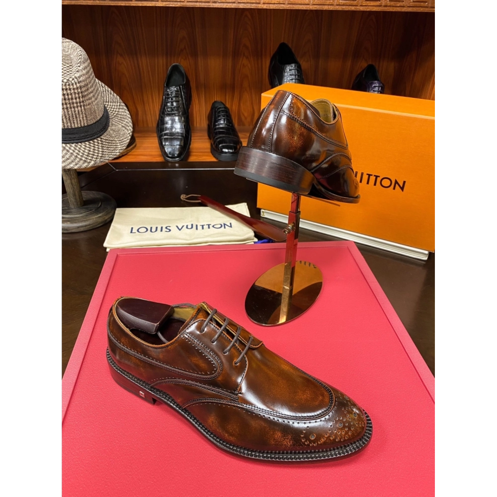 Louis Vuitton leather shoes 081,Louis Vuitton Leather Shoes,LOUIS VUITTON Sneakers,Business Shoes