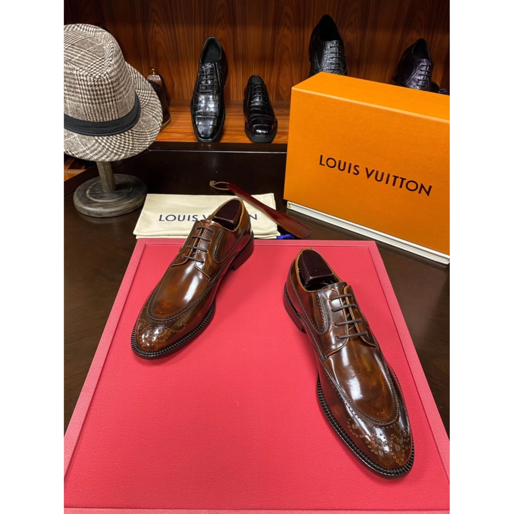 Louis Vuitton leather shoes 081,Louis Vuitton Leather Shoes,LOUIS VUITTON Sneakers,Business Shoes