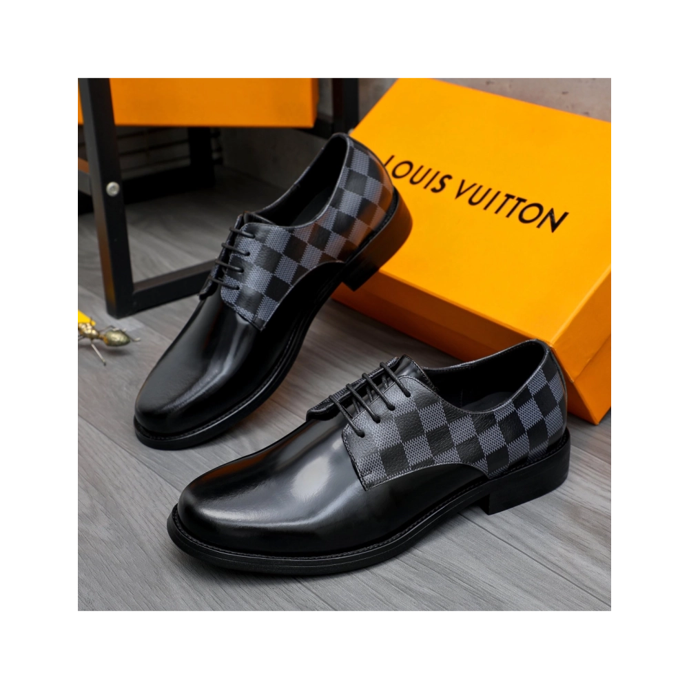 Louis Vuitton leather shoes 082,Louis Vuitton Leather Shoes,LOUIS VUITTON Sneakers,Business Shoes