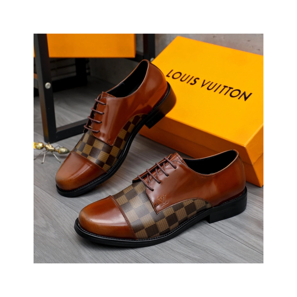 Louis Vuitton leather shoes 083,Louis Vuitton Leather Shoes,LOUIS VUITTON Sneakers,Business Shoes