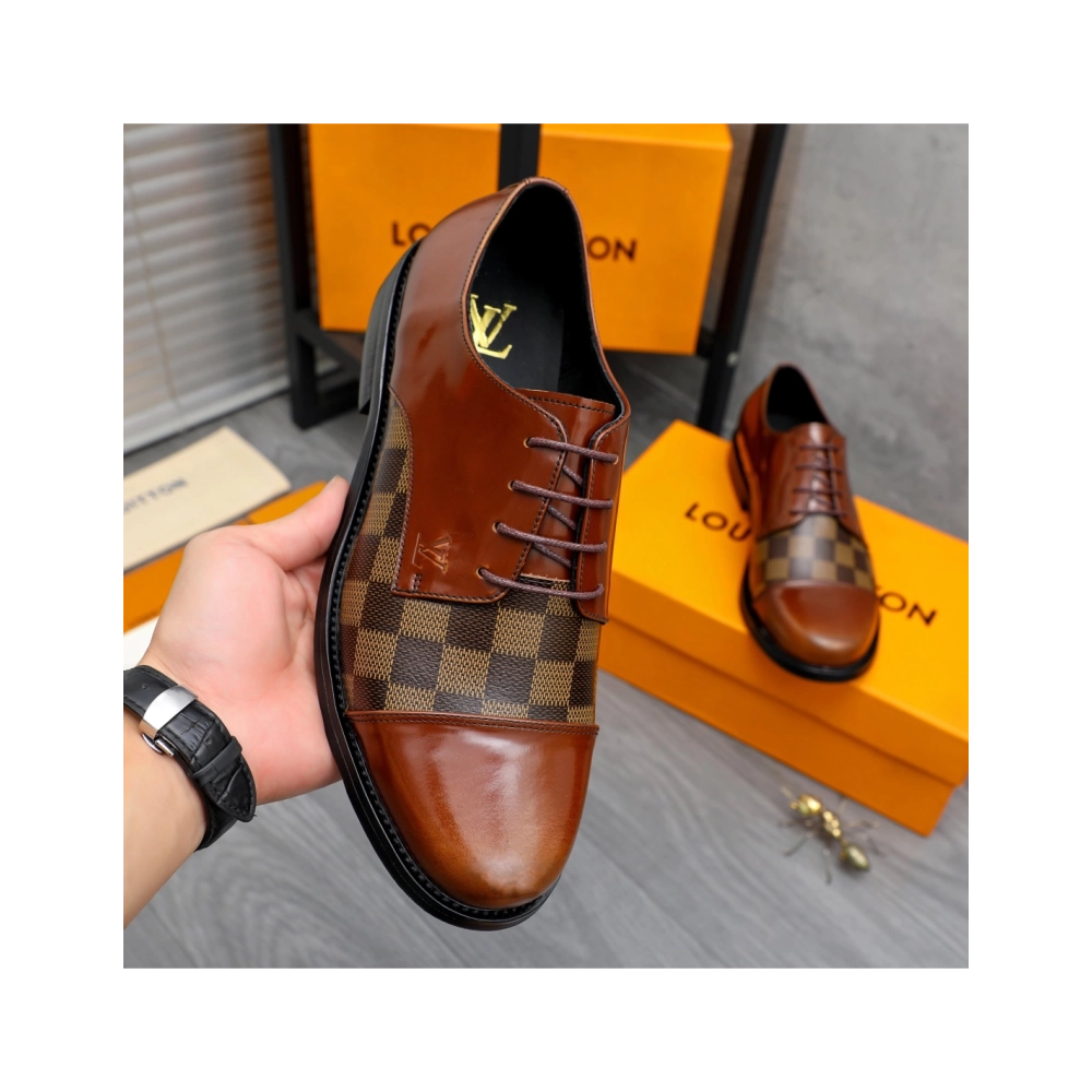 Louis Vuitton leather shoes 083,Louis Vuitton Leather Shoes,LOUIS VUITTON Sneakers,Business Shoes