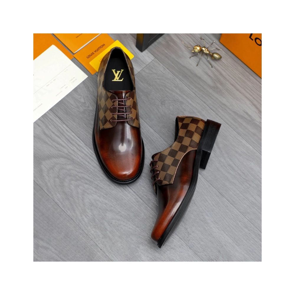 Louis Vuitton leather shoes 084,Louis Vuitton Leather Shoes,LOUIS VUITTON Sneakers,Business Shoes