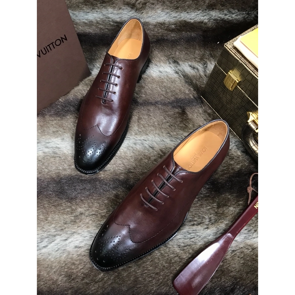 Louis Vuitton leather shoes 095,Louis Vuitton Leather Shoes,LOUIS VUITTON Sneakers,Business Shoes