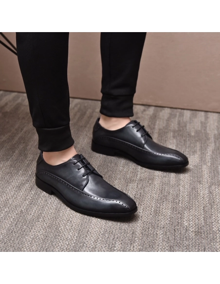 Louis Vuitton leather shoes 122,Louis Vuitton Leather Shoes,LOUIS VUITTON Sneakers,Business Shoes