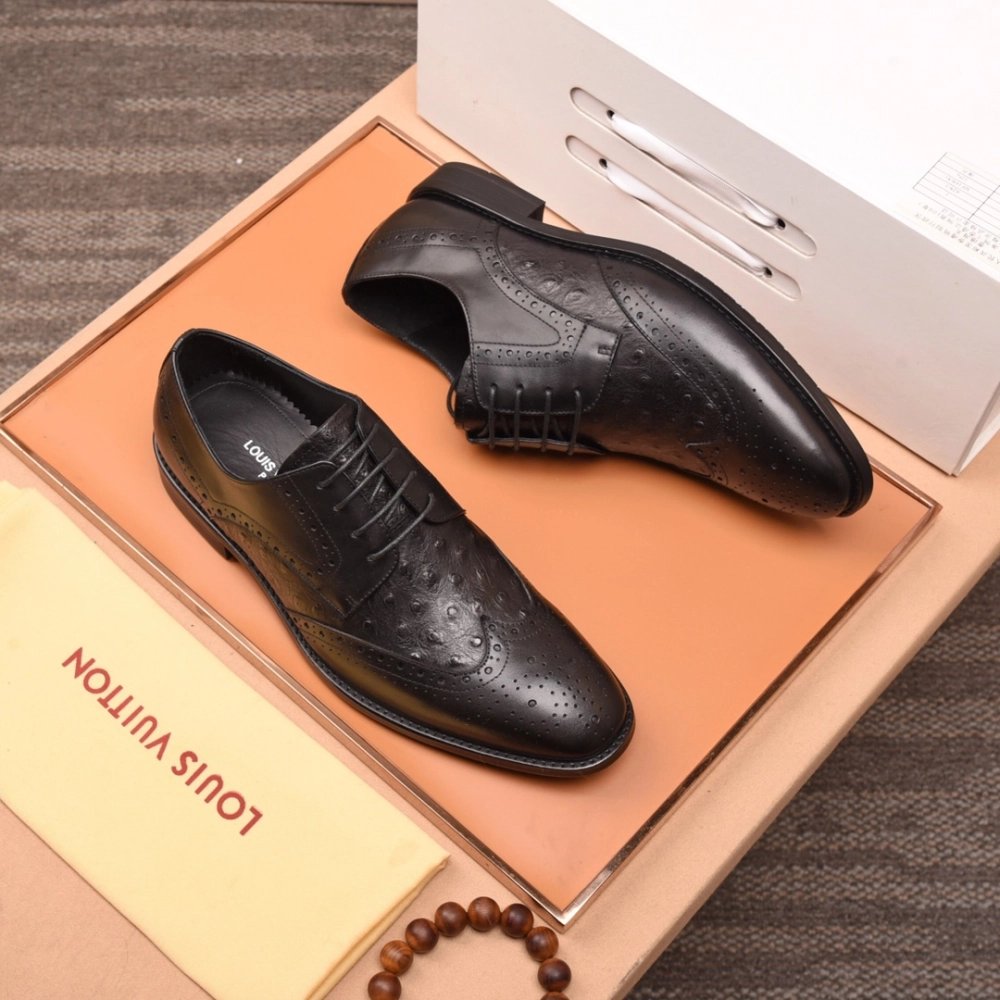 Louis Vuitton leather shoes 118,Louis Vuitton Leather Shoes,LOUIS VUITTON Sneakers,Business Shoes