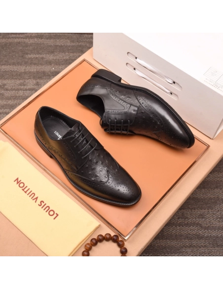 Louis Vuitton leather shoes 118,Louis Vuitton Leather Shoes,LOUIS VUITTON Sneakers,Business Shoes