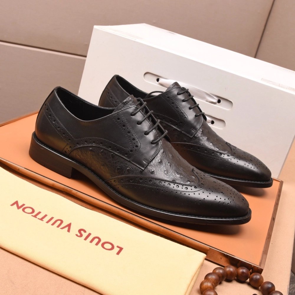 Louis Vuitton leather shoes 118,Louis Vuitton Leather Shoes,LOUIS VUITTON Sneakers,Business Shoes