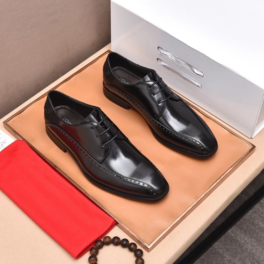 Louis Vuitton leather shoes 124,Louis Vuitton Leather Shoes,LOUIS VUITTON Sneakers,Business Shoes