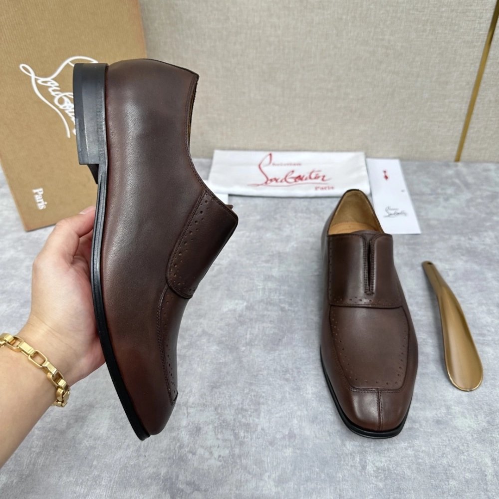 Christian Louboutin leather shoes 061,Oxfords,Christian Louboutin Sneakers,Luxury Shoes