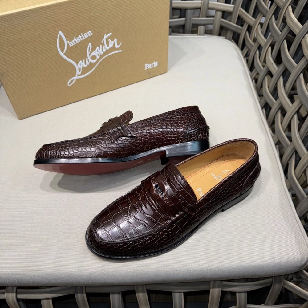 Christian Louboutin leather shoes 063,Oxfords,Christian Louboutin Sneakers,Luxury Shoes