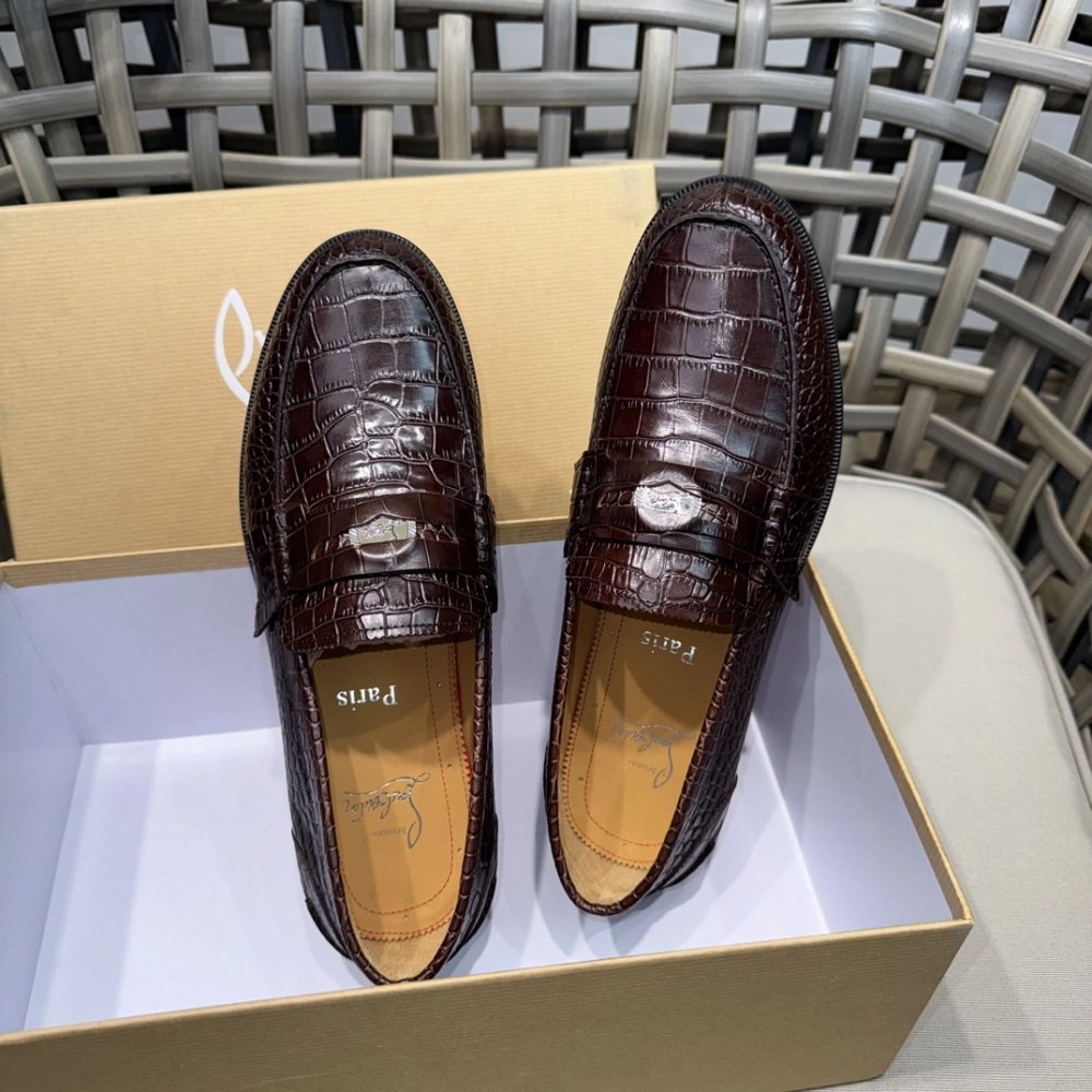 Christian Louboutin leather shoes 063,Oxfords,Christian Louboutin Sneakers,Luxury Shoes