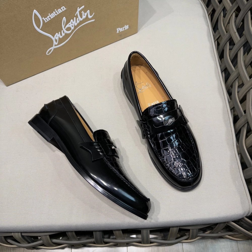 Christian Louboutin leather shoes 065,Oxfords,Christian Louboutin Sneakers,Luxury Shoes