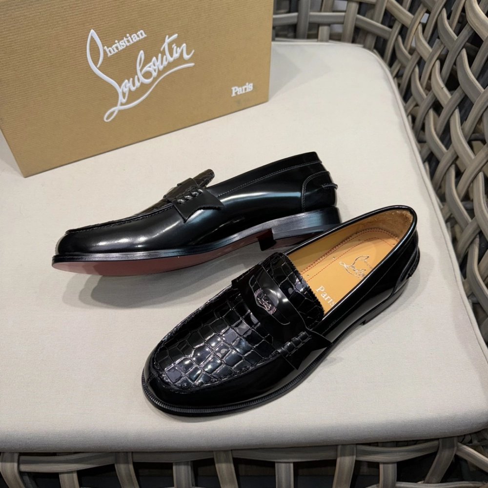 Christian Louboutin leather shoes 065,Oxfords,Christian Louboutin Sneakers,Luxury Shoes