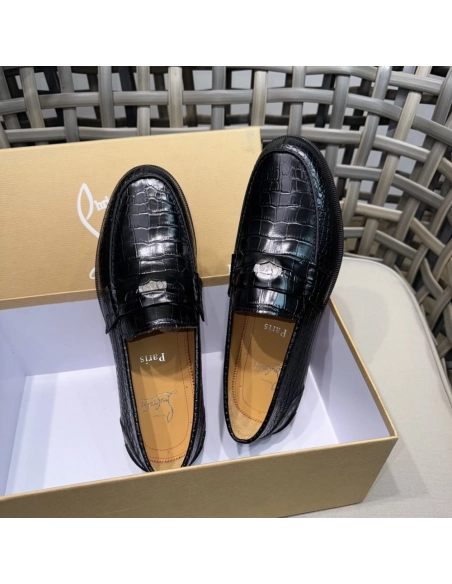 Christian Louboutin leather shoes 066,Oxfords,Christian Louboutin Sneakers,Luxury Shoes