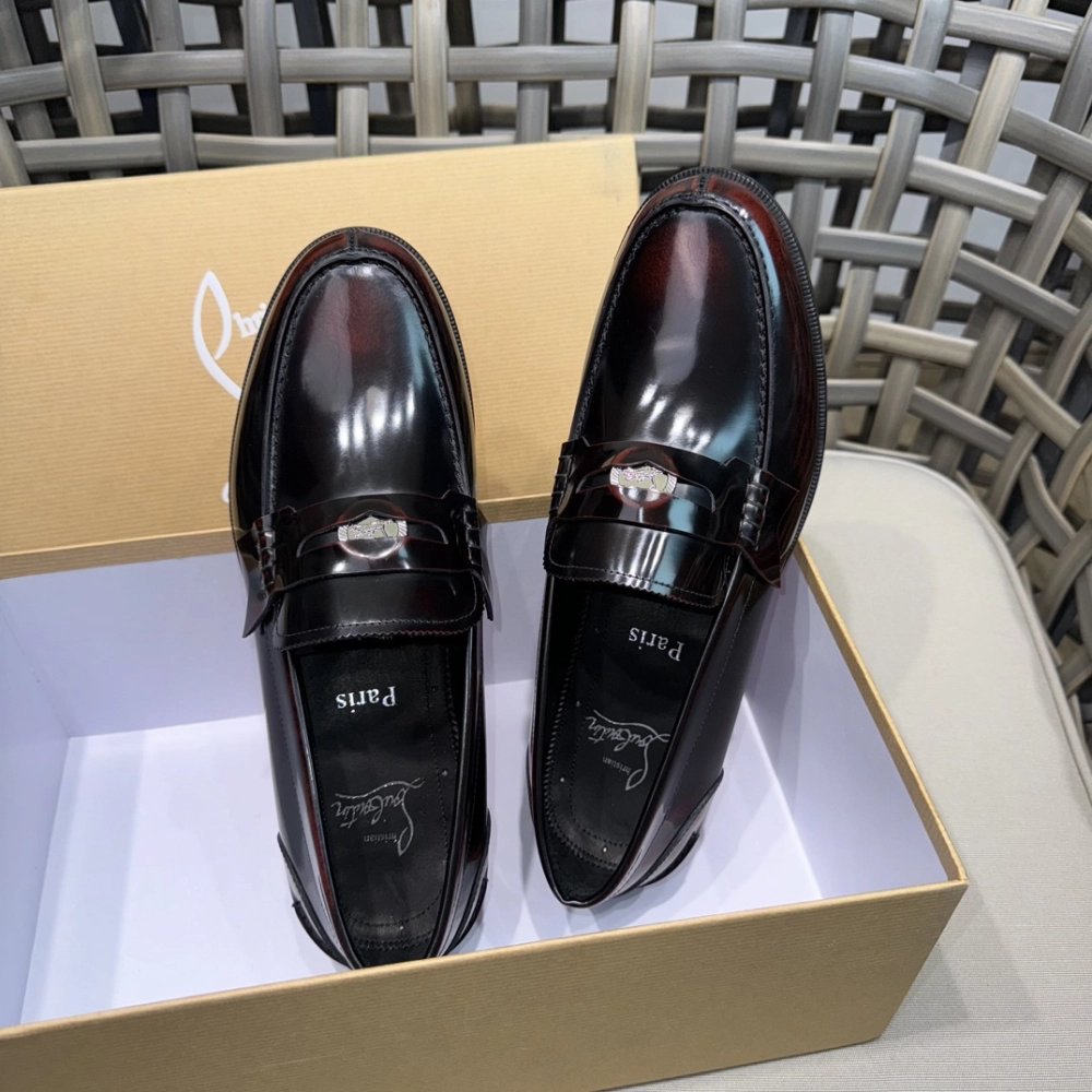 Christian Louboutin leather shoes 068,Oxfords,Christian Louboutin Sneakers,Luxury Shoes