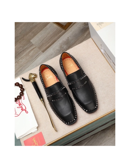 Christian Louboutin leather shoes 076,Oxfords,Christian Louboutin Sneakers,Luxury Shoes