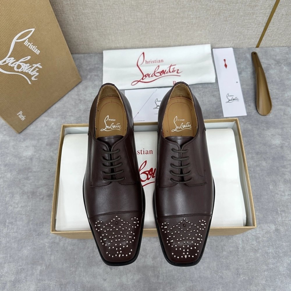 Christian Louboutin leather shoes 082,Oxfords,Christian Louboutin Sneakers,Luxury Shoes