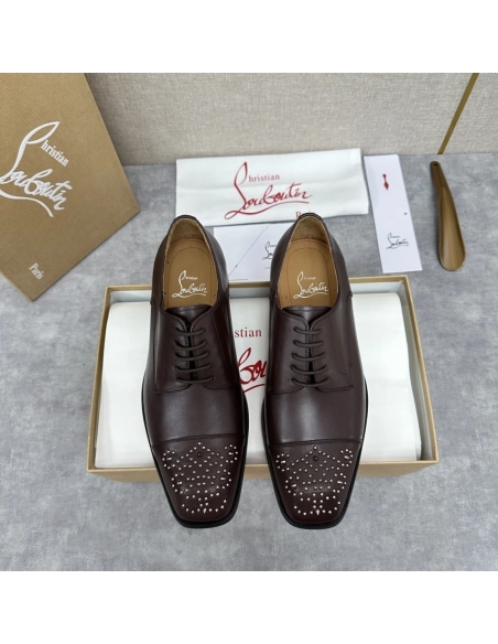Christian Louboutin leather shoes 082,Oxfords,Christian Louboutin Sneakers,Luxury Shoes