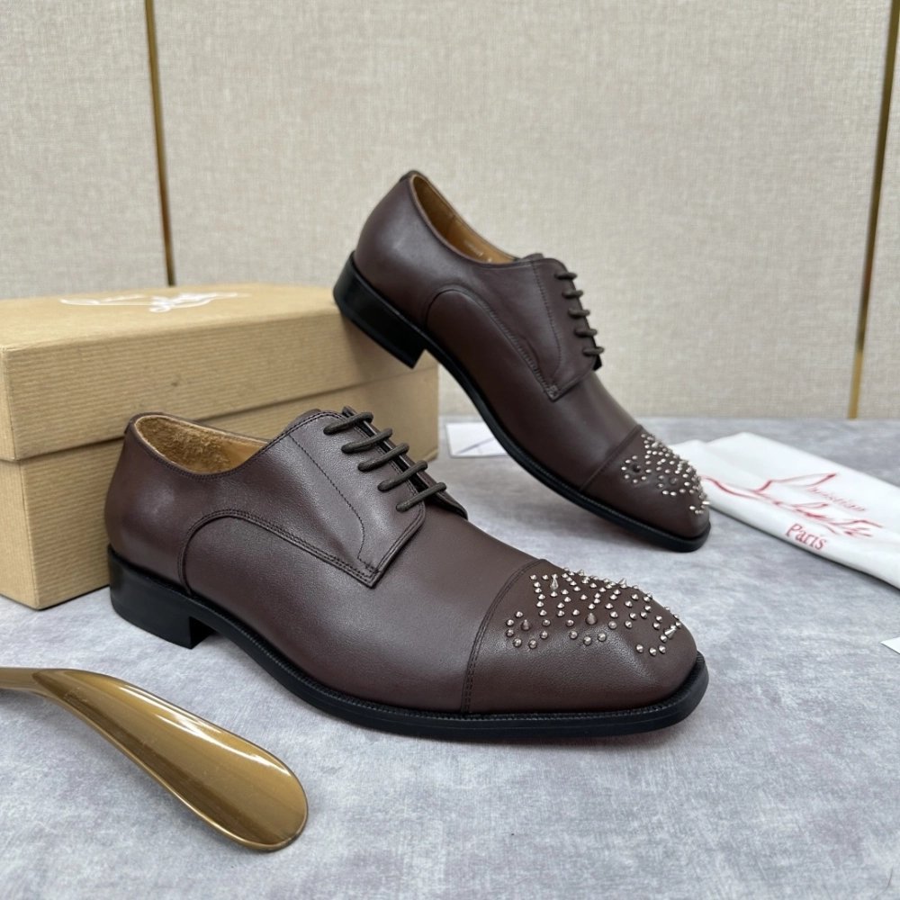 Christian Louboutin leather shoes 082,Oxfords,Christian Louboutin Sneakers,Luxury Shoes
