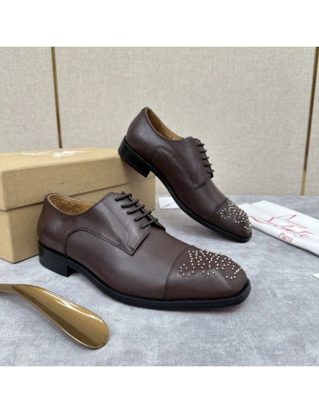 Christian Louboutin leather shoes 082,Oxfords,Christian Louboutin Sneakers,Luxury Shoes