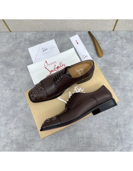 Christian Louboutin leather shoes 082,Oxfords,Christian Louboutin Sneakers,Luxury Shoes