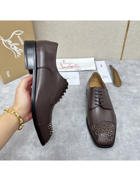 Christian Louboutin leather shoes 082,Oxfords,Christian Louboutin Sneakers,Luxury Shoes