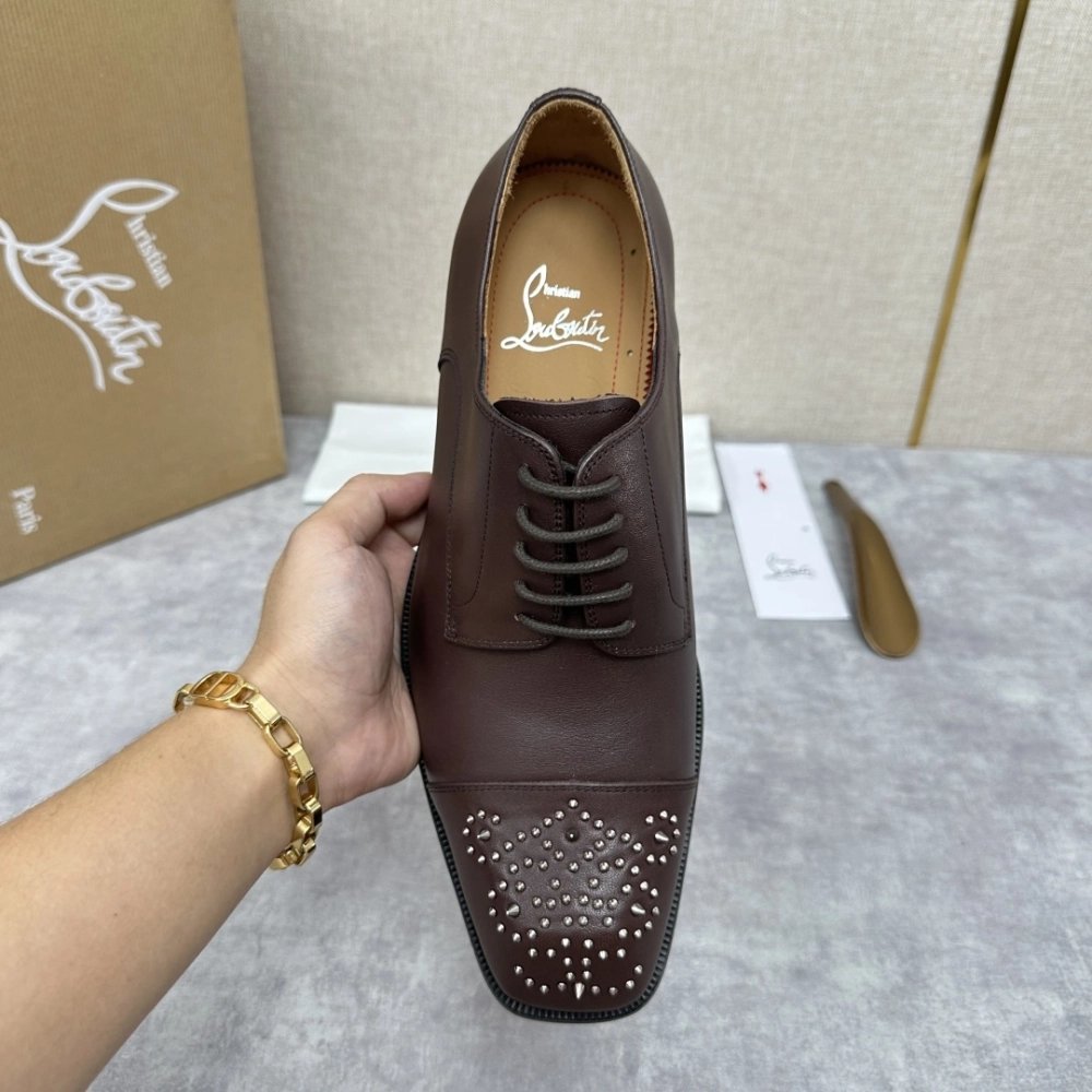 Christian Louboutin leather shoes 082,Oxfords,Christian Louboutin Sneakers,Luxury Shoes