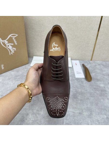 Christian Louboutin leather shoes 082,Oxfords,Christian Louboutin Sneakers,Luxury Shoes