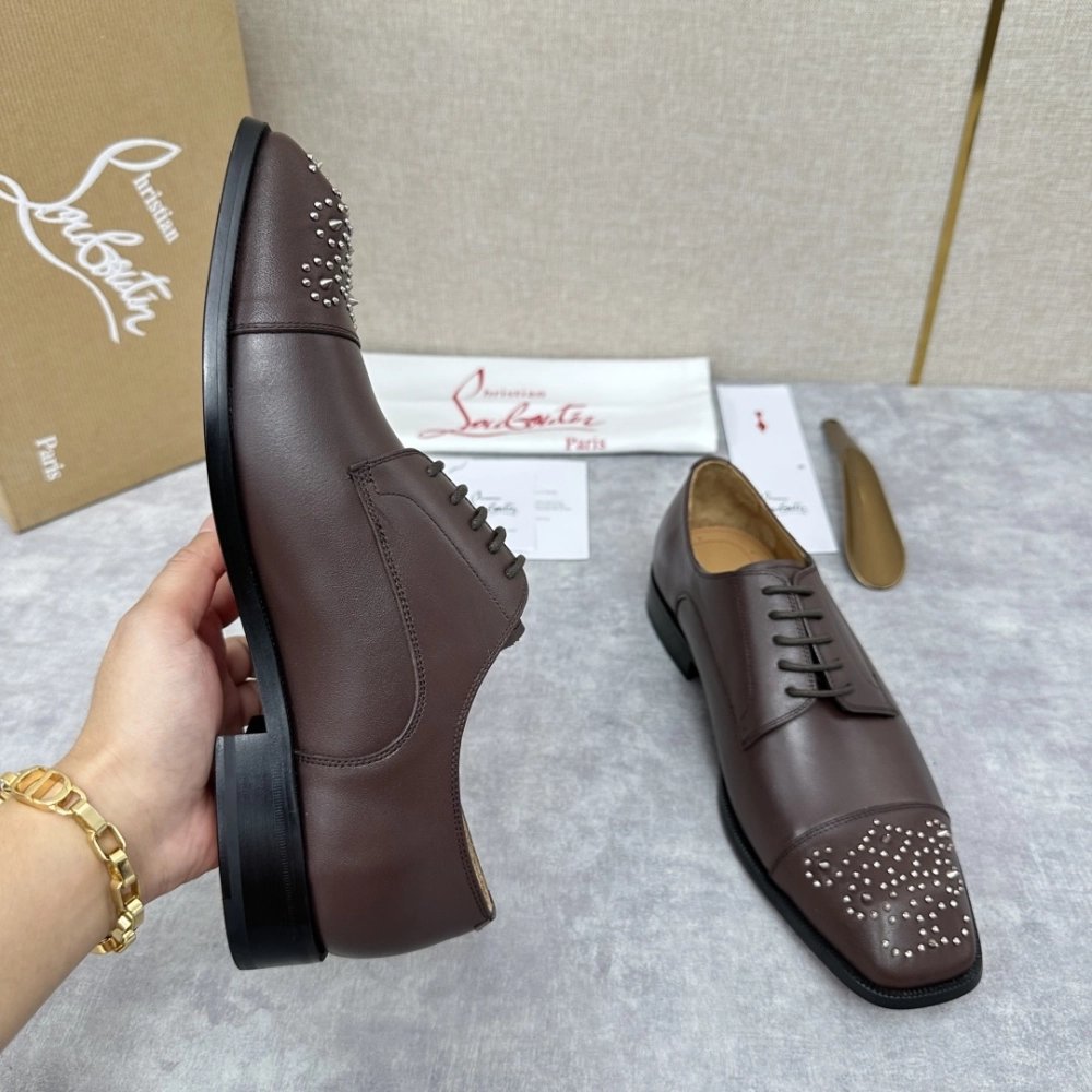 Christian Louboutin leather shoes 082,Oxfords,Christian Louboutin Sneakers,Luxury Shoes