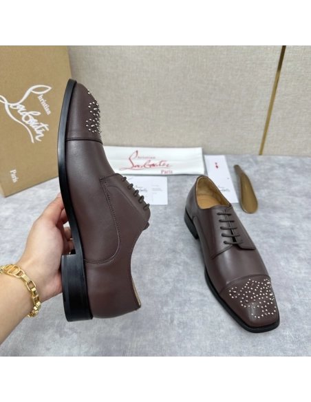 Christian Louboutin leather shoes 082,Oxfords,Christian Louboutin Sneakers,Luxury Shoes