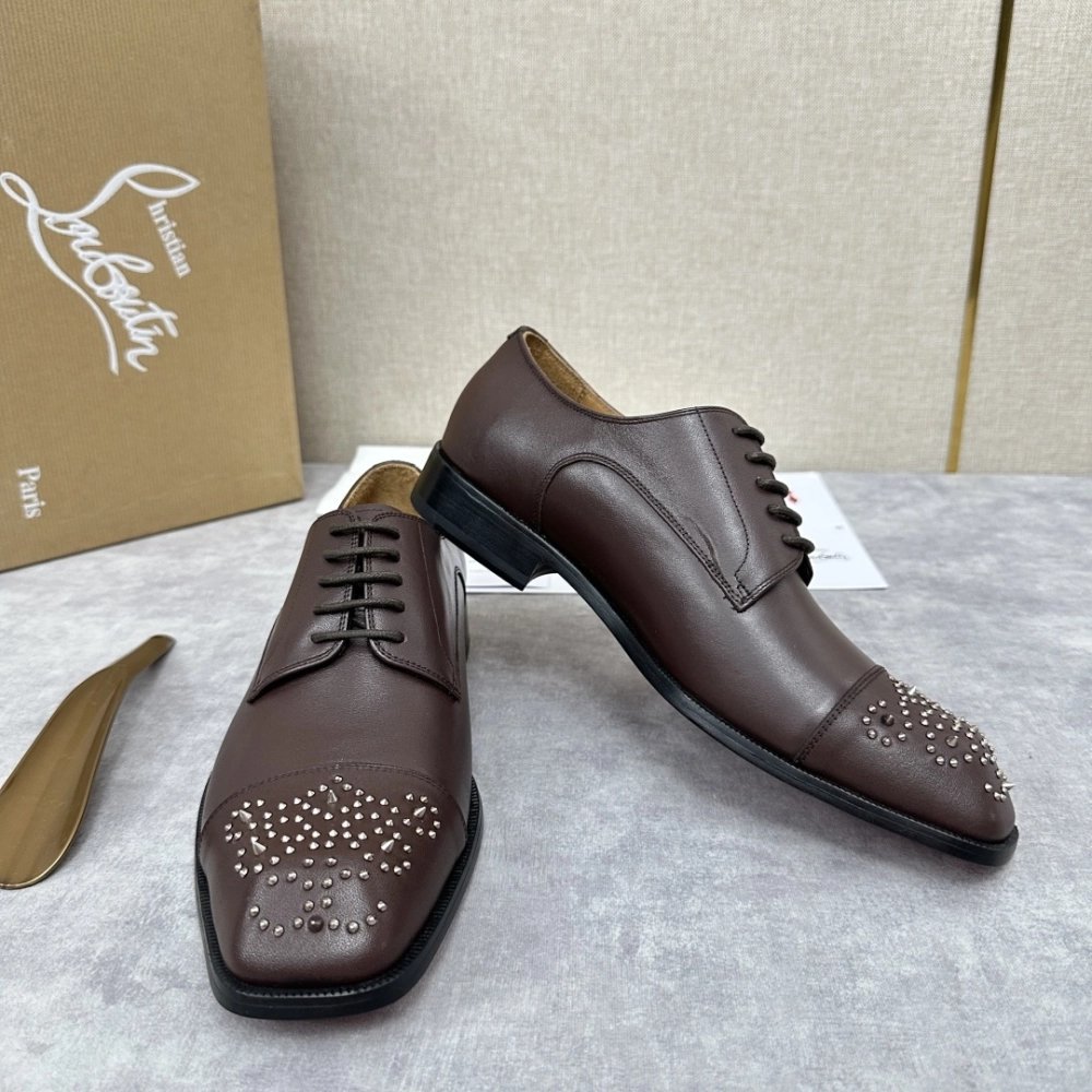 Christian Louboutin leather shoes 082,Oxfords,Christian Louboutin Sneakers,Luxury Shoes