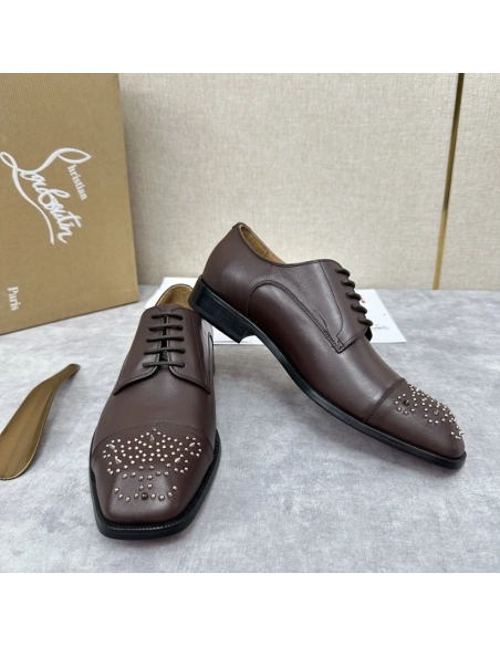 Christian Louboutin leather shoes 082,Oxfords,Christian Louboutin Sneakers,Luxury Shoes