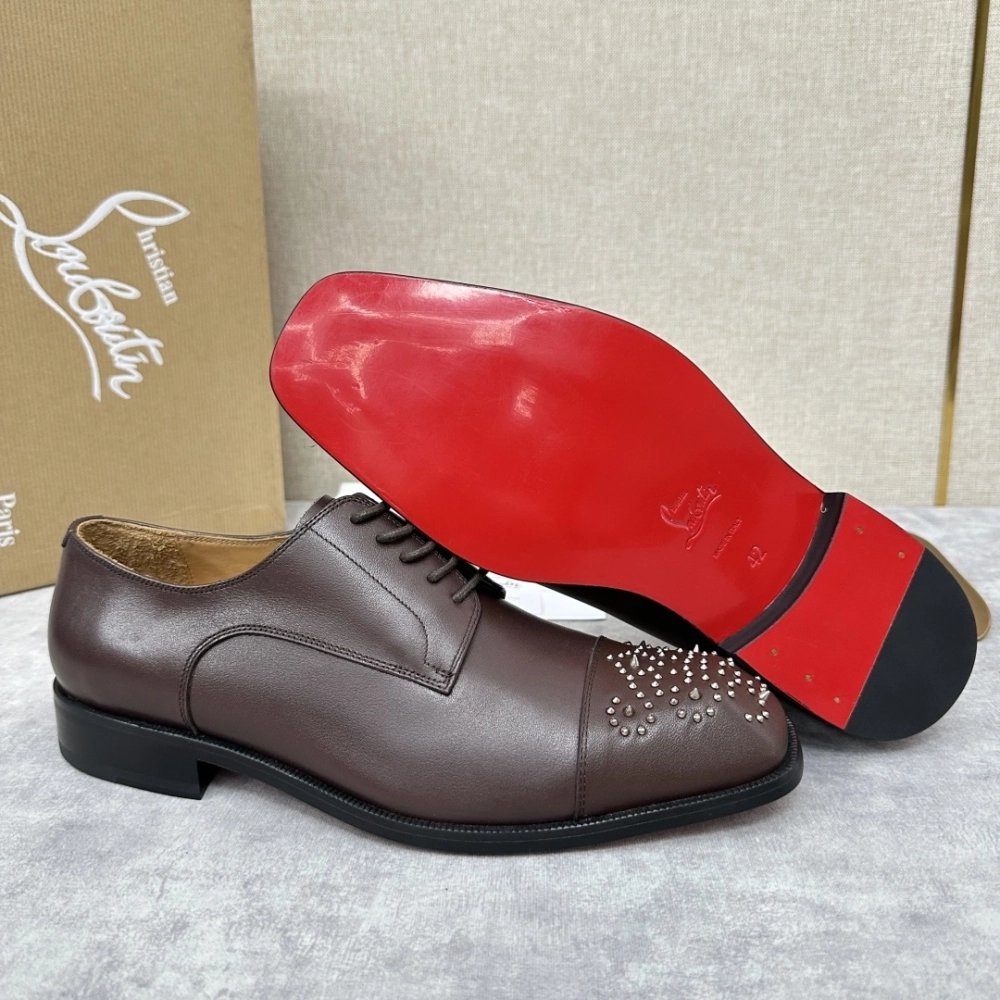 Christian Louboutin leather shoes 082,Oxfords,Christian Louboutin Sneakers,Luxury Shoes