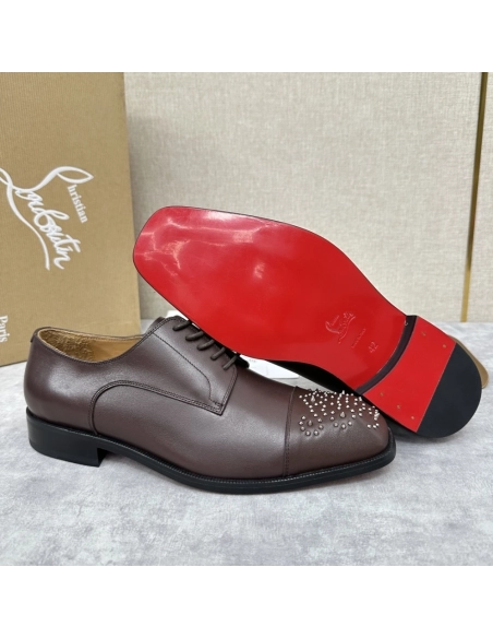 Christian Louboutin leather shoes 082,Oxfords,Christian Louboutin Sneakers,Luxury Shoes