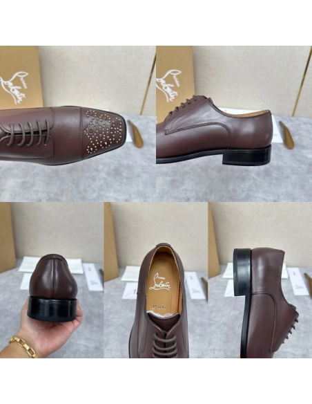 Christian Louboutin leather shoes 082,Oxfords,Christian Louboutin Sneakers,Luxury Shoes