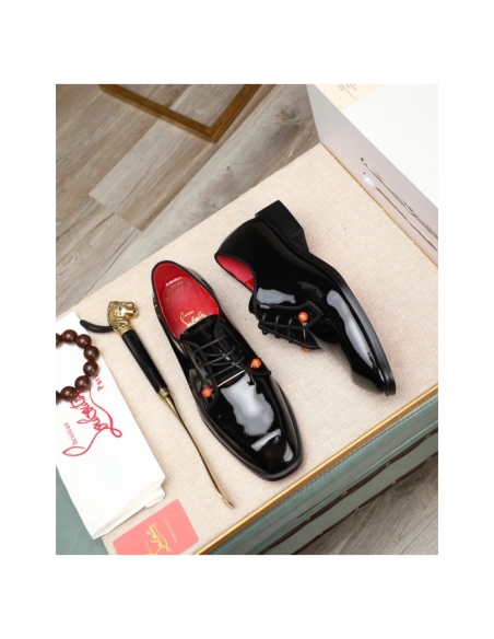 Christian Louboutin leather shoes 078,Oxfords,Christian Louboutin Sneakers,Luxury Shoes