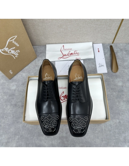 Christian Louboutin leather shoes 081,Oxfords,Christian Louboutin Sneakers,Luxury Shoes