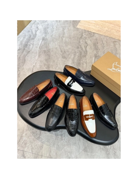 Christian Louboutin leather shoes 092,Oxfords,Christian Louboutin Sneakers,Luxury Shoes